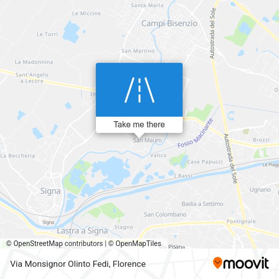 Via Monsignor Olinto Fedi map