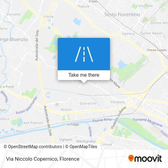 Via Niccolo Copernico map