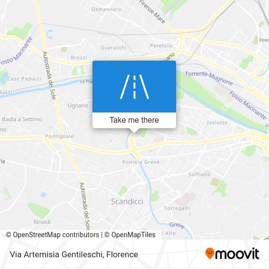 Via Artemisia Gentileschi map
