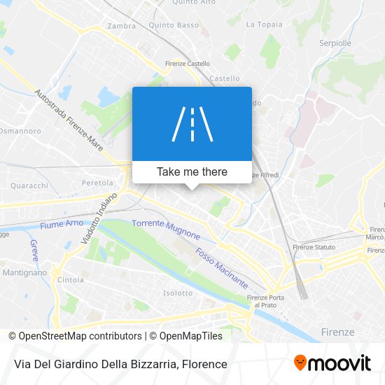 Via Del Giardino Della Bizzarria map