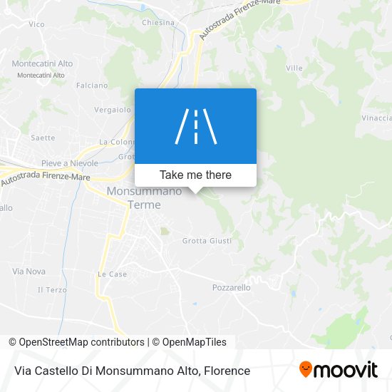 Via Castello Di Monsummano Alto map