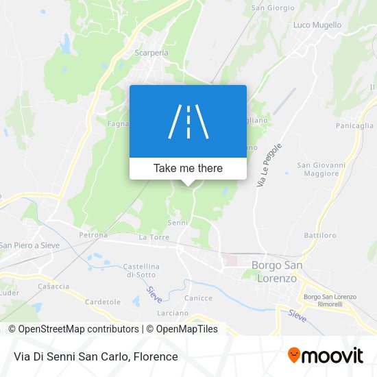 Via Di Senni San Carlo map