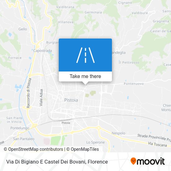 Via Di Bigiano E Castel Dei Bovani map