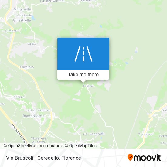 Via Bruscoli - Ceredello map