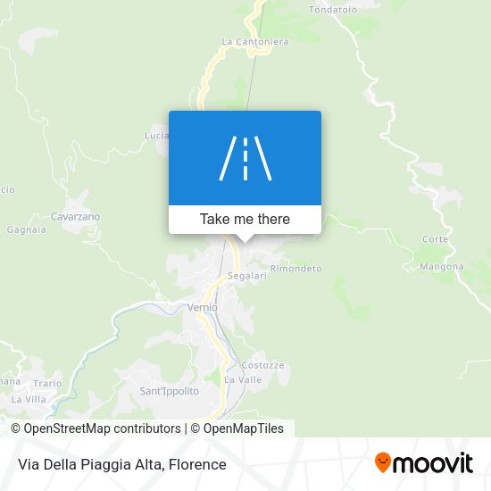 Via Della Piaggia Alta map