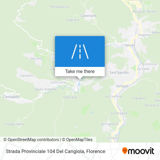 Strada Provinciale 104 Del Carigiola map