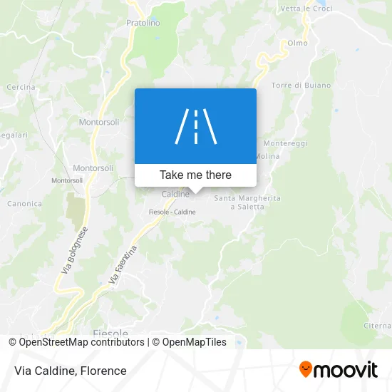 Via Caldine map