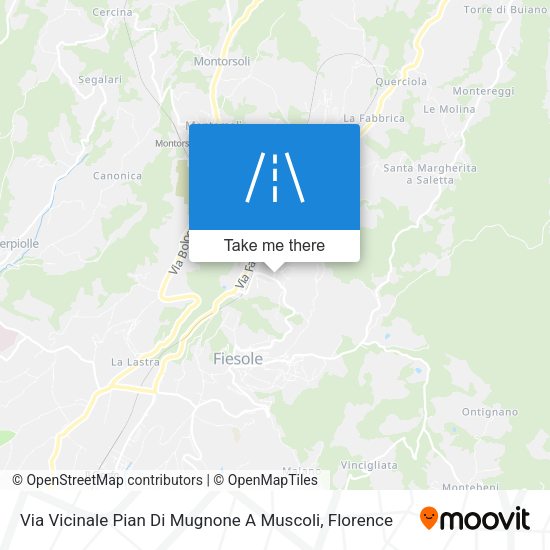Via Vicinale Pian Di Mugnone A Muscoli map