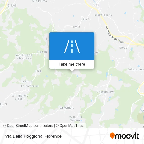Via Della Poggiona map