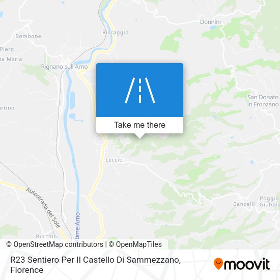 R23 Sentiero Per Il Castello Di Sammezzano map