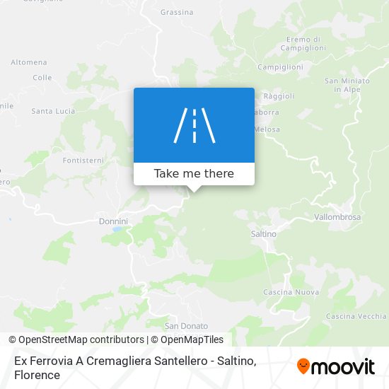 Ex Ferrovia A Cremagliera Santellero - Saltino map