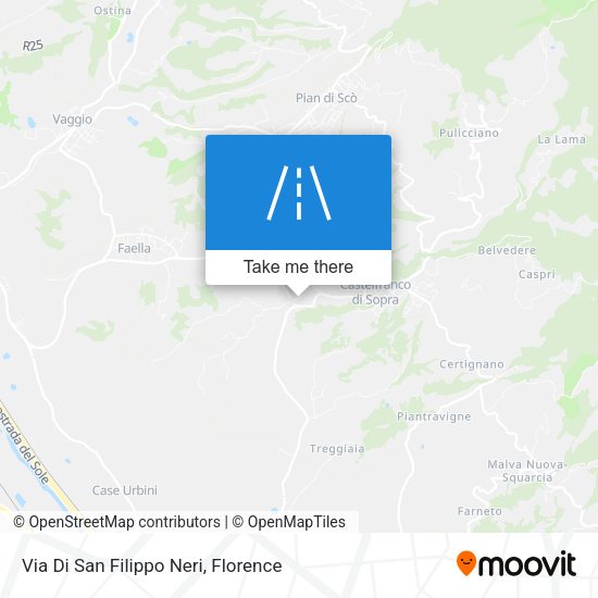 Via Di San Filippo Neri map