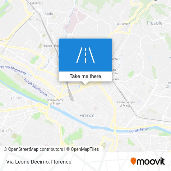Via Leone Decimo map