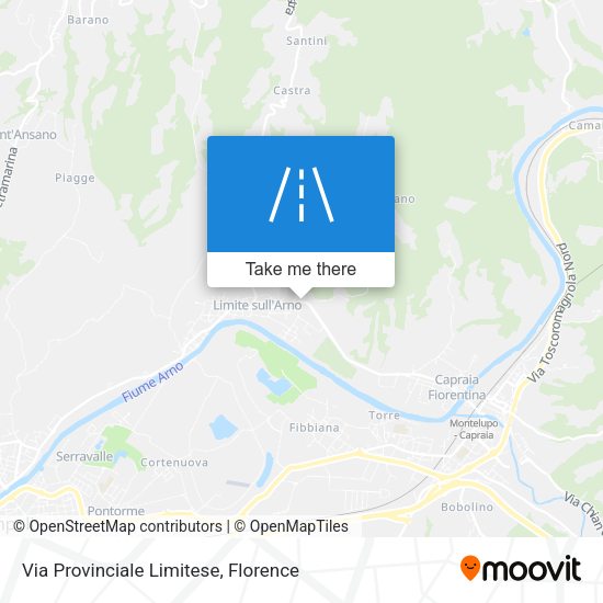 Via Provinciale Limitese map