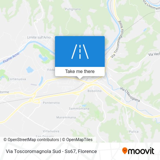 Via Toscoromagnola Sud - Ss67 map