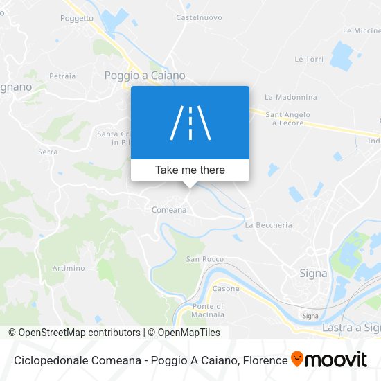 Ciclopedonale Comeana - Poggio A Caiano map