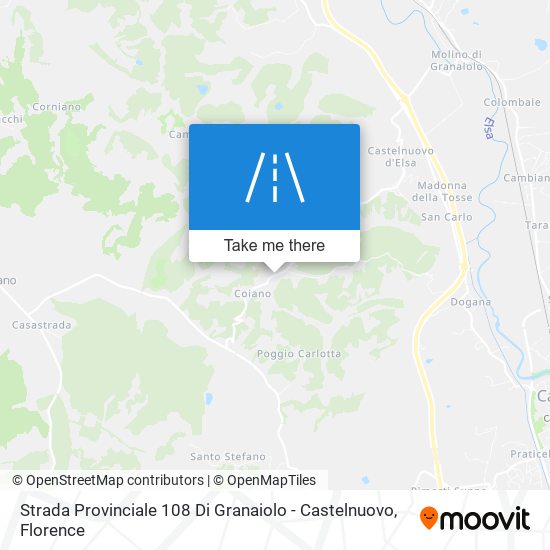 Strada Provinciale 108 Di Granaiolo - Castelnuovo map