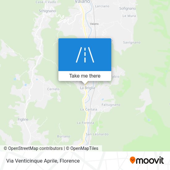 Via Venticinque Aprile map