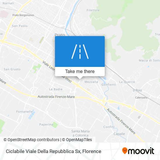 Ciclabile Viale Della Repubblica Sx map