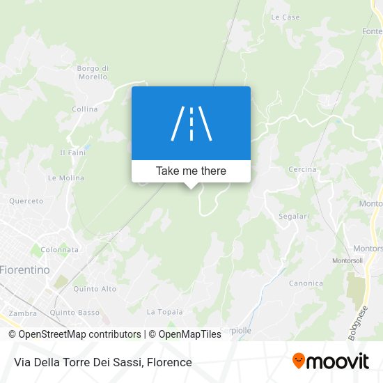 Via Della Torre Dei Sassi map