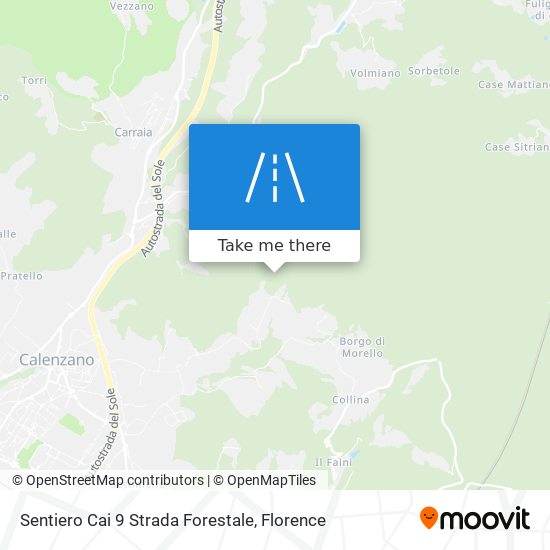 Sentiero Cai  9  Strada Forestale map