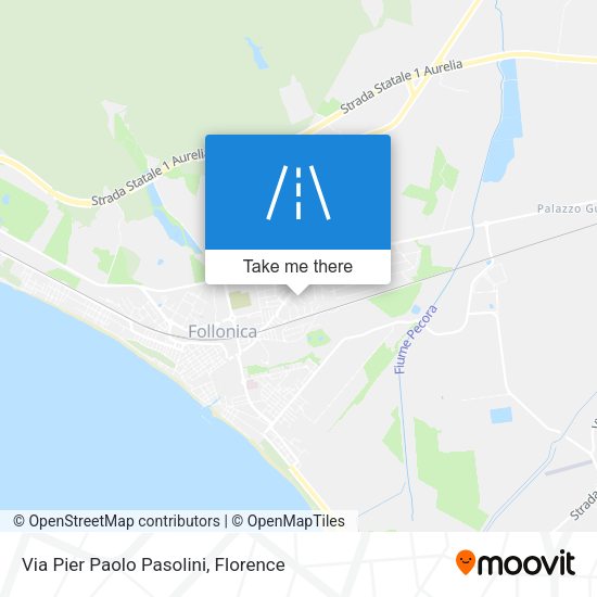 Via Pier Paolo Pasolini map