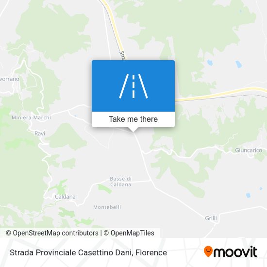Strada Provinciale Casettino Dani map
