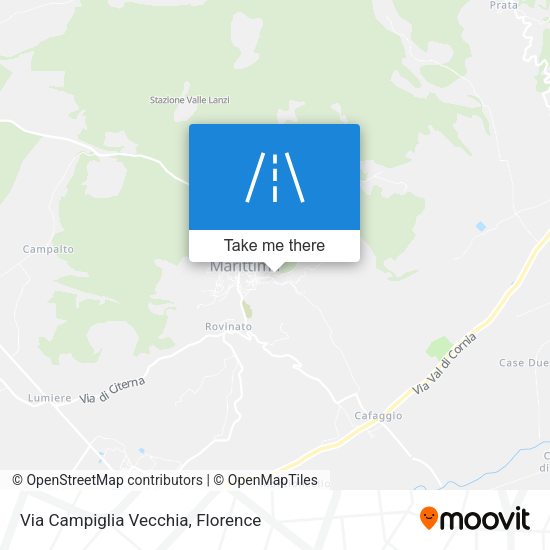 Via Campiglia Vecchia map