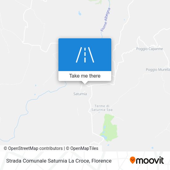 Strada Comunale Saturnia La Croce map