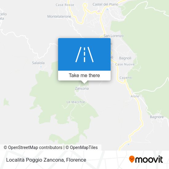 Località Poggio Zancona map