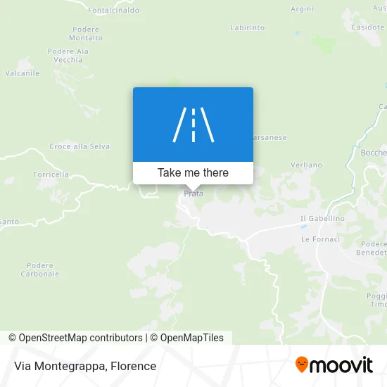 Via Montegrappa map