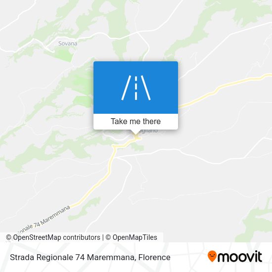 Strada Regionale 74 Maremmana map