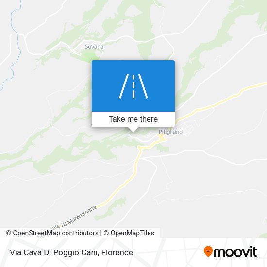 Via Cava Di Poggio Cani map
