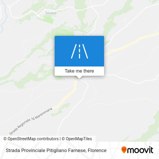 Strada Provinciale Pitigliano Farnese map