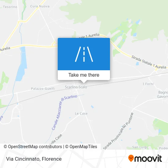 Via Cincinnato map