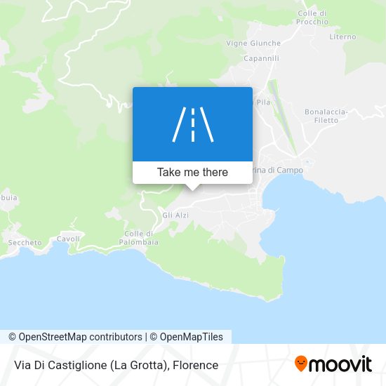 Via Di Castiglione (La Grotta) map