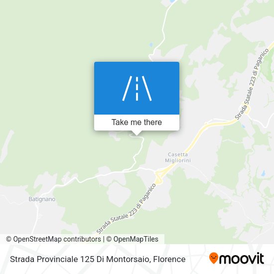 Strada Provinciale 125 Di Montorsaio map