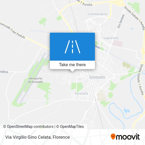 Via Virgilio Gino Celata map
