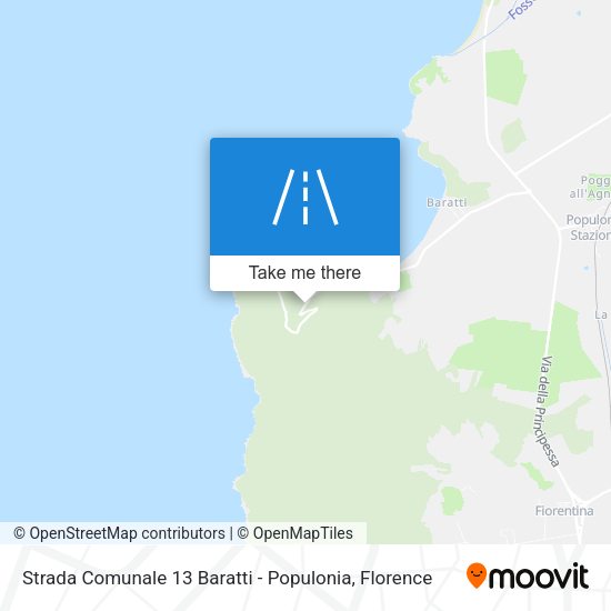 Strada Comunale 13 Baratti - Populonia map