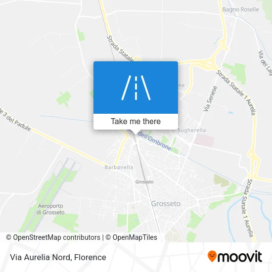 Via Aurelia Nord map