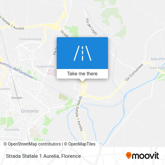 Strada Statale 1 Aurelia map