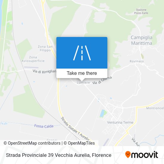 Strada Provinciale 39 Vecchia Aurelia map