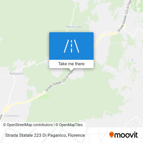 Strada Statale 223 Di Paganico map