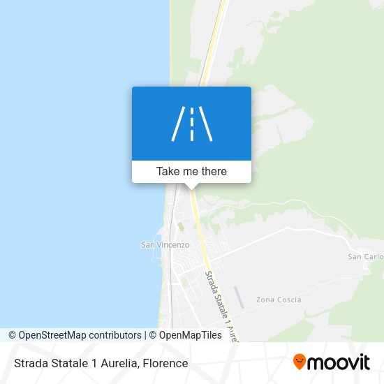 Strada Statale 1 Aurelia map