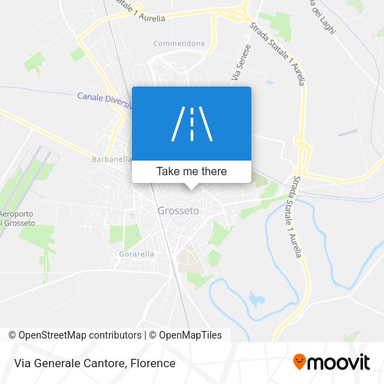 Via Generale Cantore map