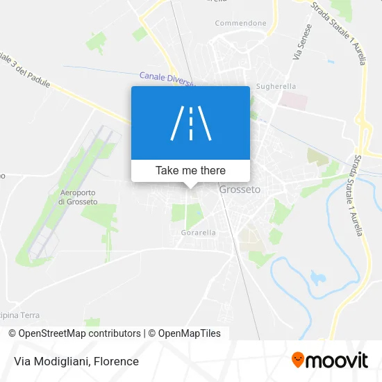 Via Modigliani map
