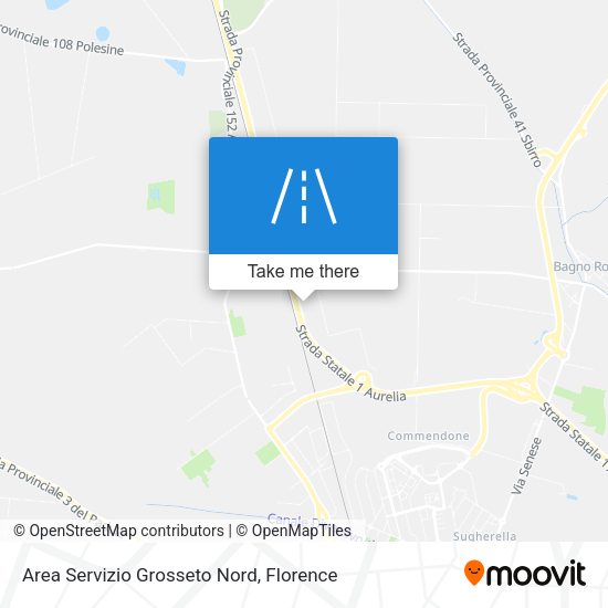 Area Servizio Grosseto Nord map