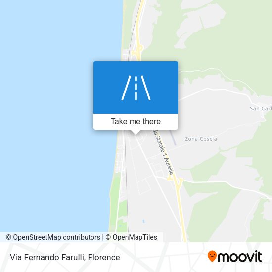Via Fernando Farulli map