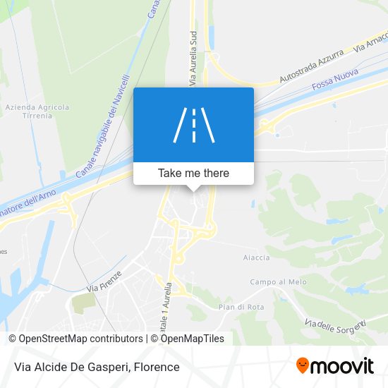 Via Alcide De Gasperi map