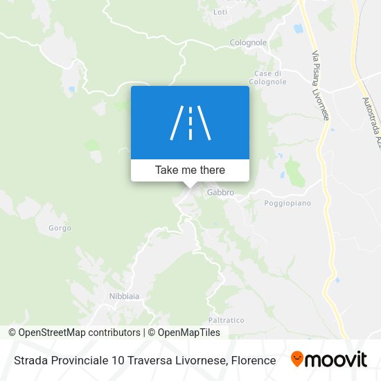 Strada Provinciale 10 Traversa Livornese map